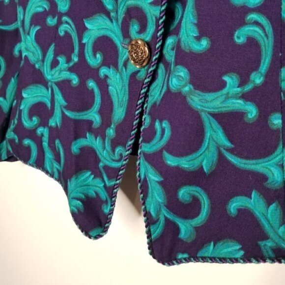 VTG Jessica Howard 60s 70s Paisley Tapestry Blazer - Picture 2 of 4